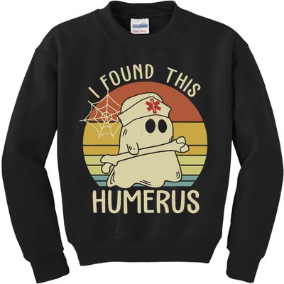 I Found This Humerus Halloween Nurse Nursing Ghost Humorous Kids Sweatshirt