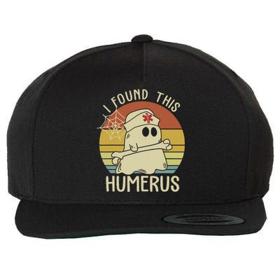 I Found This Humerus Halloween Nurse Nursing Ghost Humorous Wool Snapback Cap