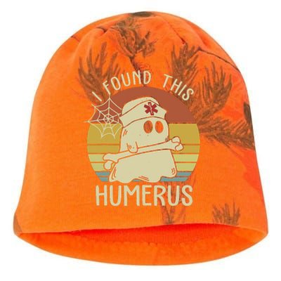 I Found This Humerus Halloween Nurse Nursing Ghost Humorous Kati - Camo Knit Beanie