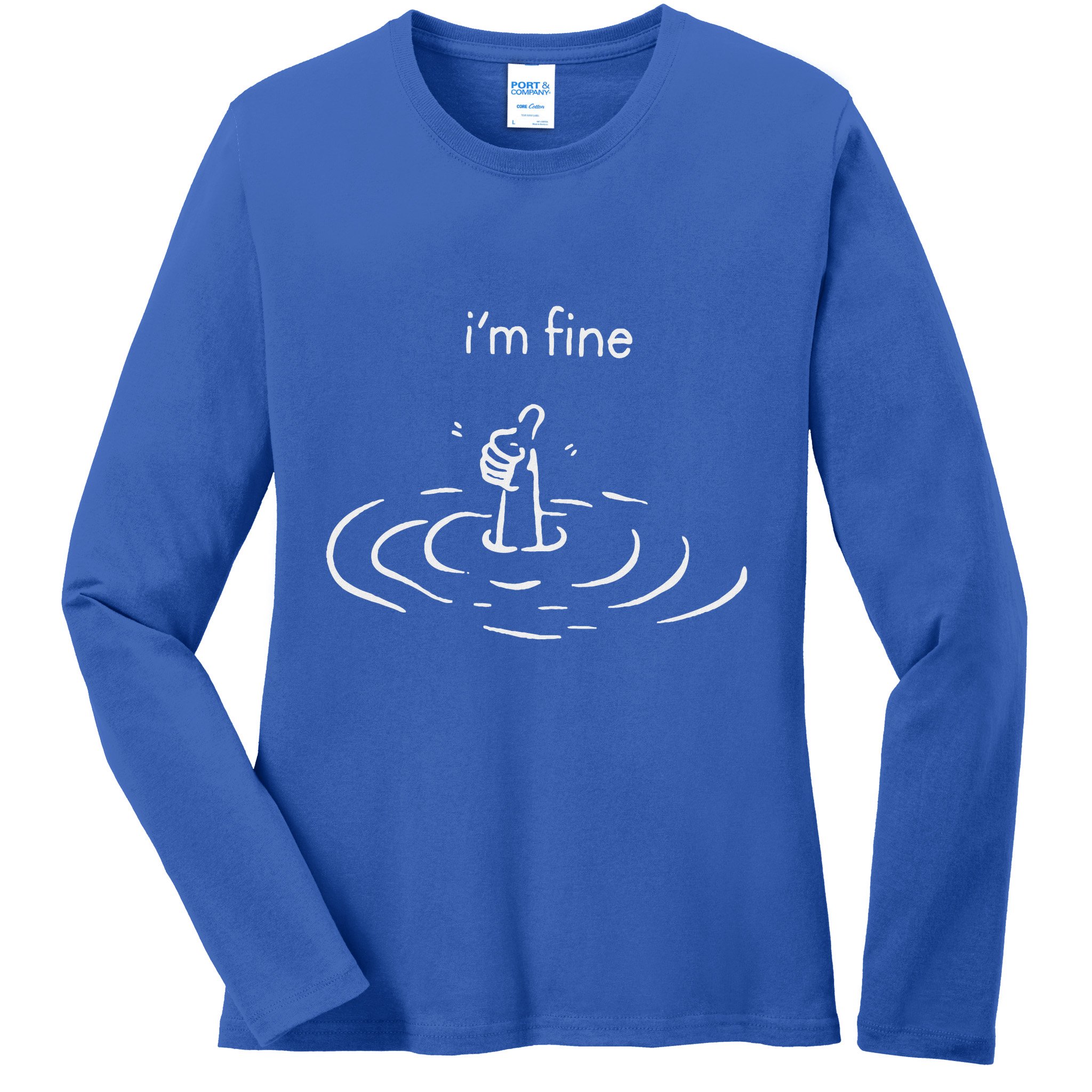 IM Fine Thumbs Up Ladies Long Sleeve Shirt