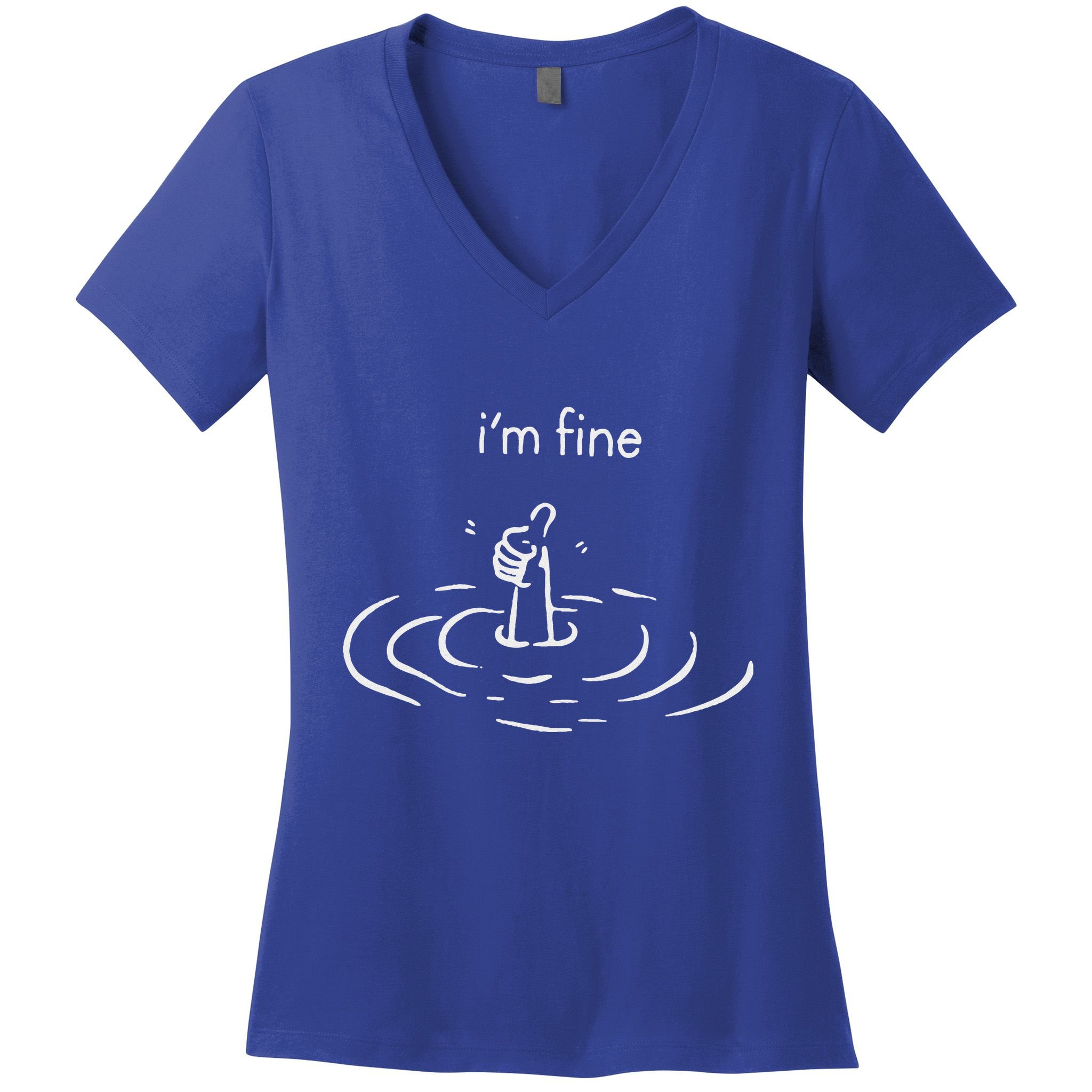 IM Fine Thumbs Up Women's V-Neck T-Shirt
