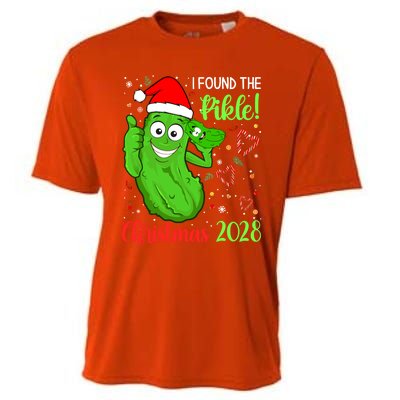 I Found The Pickle Christmas 2028 Funny Xmas Party Gift Cooling Performance Crew T-Shirt