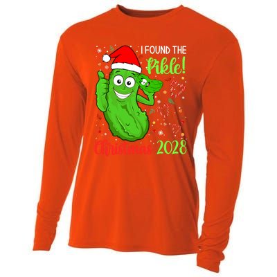 I Found The Pickle Christmas 2028 Funny Xmas Party Gift Cooling Performance Long Sleeve Crew