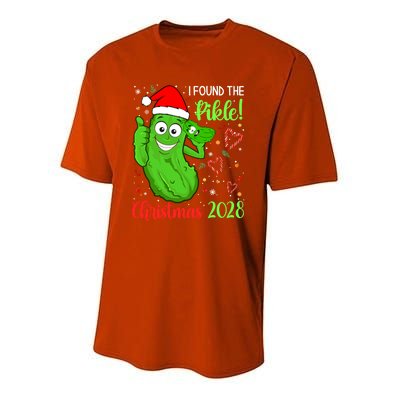 I Found The Pickle Christmas 2028 Funny Xmas Party Gift Youth Performance Sprint T-Shirt