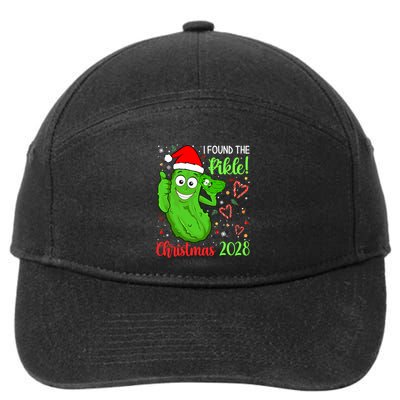 I Found The Pickle Christmas 2028 Funny Xmas Party Gift 7-Panel Snapback Hat
