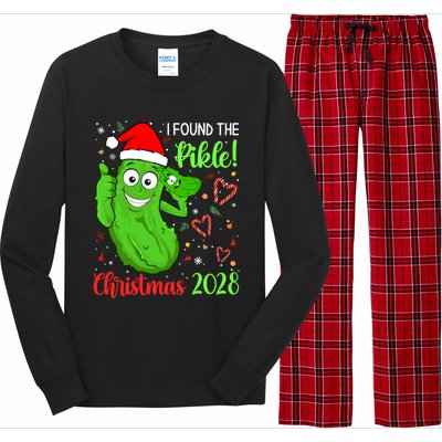 I Found The Pickle Christmas 2028 Funny Xmas Party Gift Long Sleeve Pajama Set