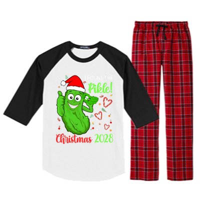 I Found The Pickle Christmas 2028 Funny Xmas Party Gift Raglan Sleeve Pajama Set