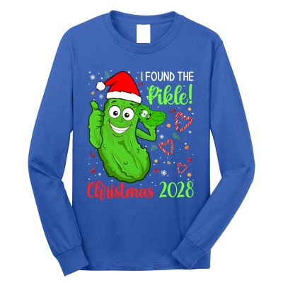 I Found The Pickle Christmas 2028 Funny Xmas Party Gift Long Sleeve Shirt