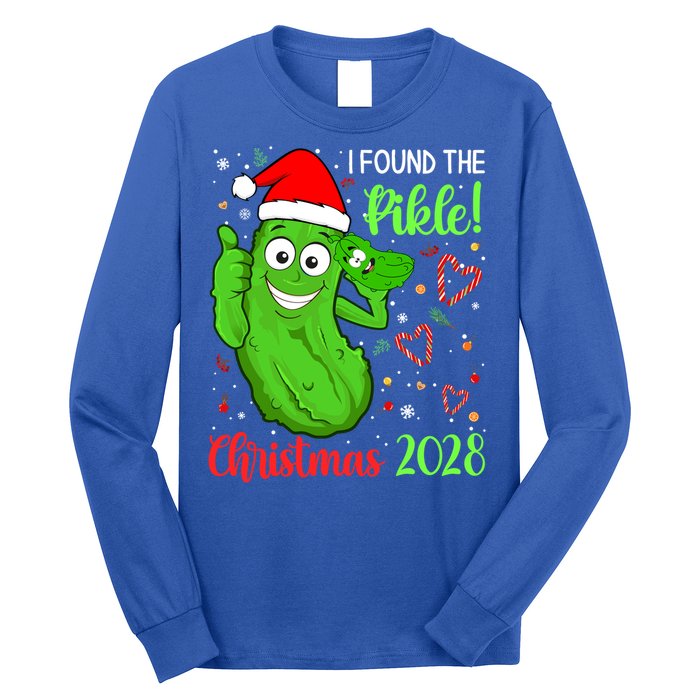 I Found The Pickle Christmas 2028 Funny Xmas Party Gift Long Sleeve Shirt