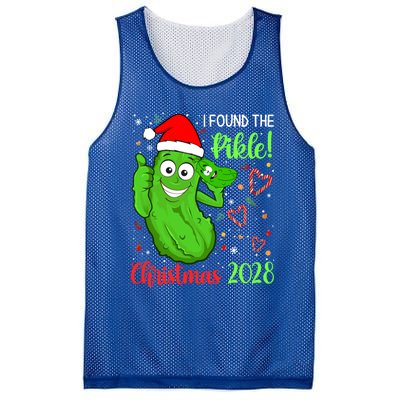 I Found The Pickle Christmas 2028 Funny Xmas Party Gift Mesh Reversible Basketball Jersey Tank