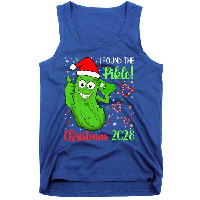 I Found The Pickle Christmas 2028 Funny Xmas Party Gift Tank Top