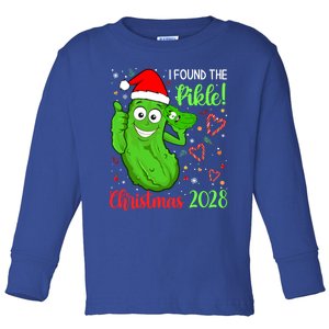 I Found The Pickle Christmas 2028 Funny Xmas Party Gift Toddler Long Sleeve Shirt