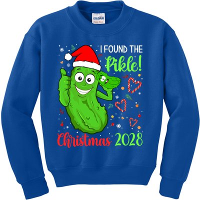 I Found The Pickle Christmas 2028 Funny Xmas Party Gift Kids Sweatshirt