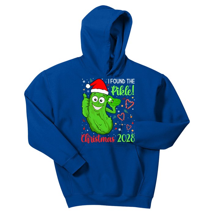 I Found The Pickle Christmas 2028 Funny Xmas Party Gift Kids Hoodie