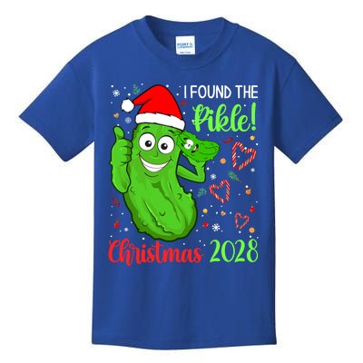 I Found The Pickle Christmas 2028 Funny Xmas Party Gift Kids T-Shirt