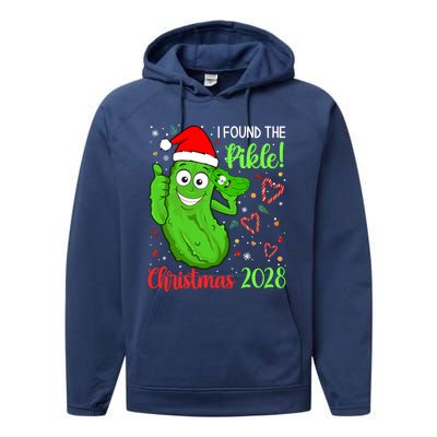 I Found The Pickle Christmas 2028 Funny Xmas Party Gift Performance Fleece Hoodie