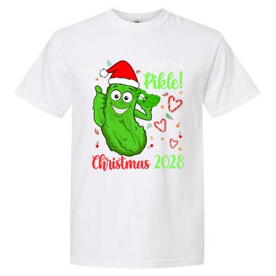 I Found The Pickle Christmas 2028 Funny Xmas Party Gift Garment-Dyed Heavyweight T-Shirt