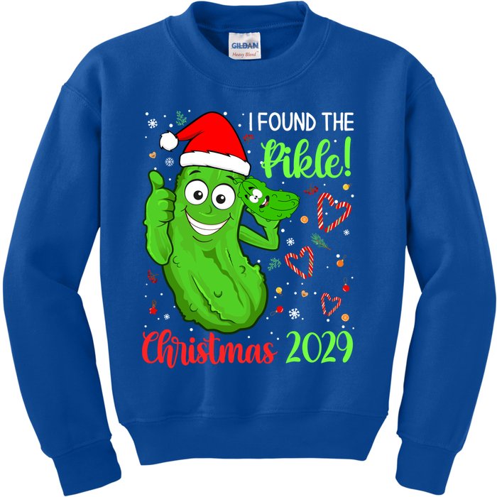 I Found The Pickle Christmas 2029 Funny Xmas Party Gift Kids Sweatshirt