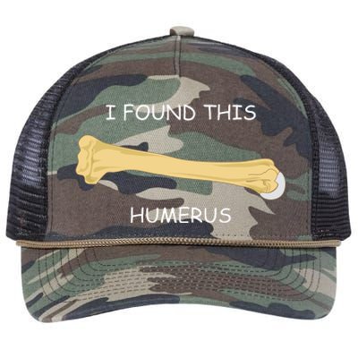 I Found This Humerus Bone Funny Retro Rope Trucker Hat Cap