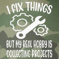 I fix things but my Hobby is Collecting Projects Mechanic Legacy Tie Dye Trucker Hat