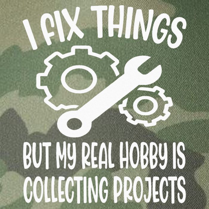 I fix things but my Hobby is Collecting Projects Mechanic Legacy Tie Dye Trucker Hat