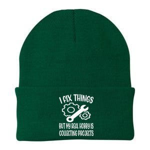 I fix things but my Hobby is Collecting Projects Mechanic Knit Cap Winter Beanie