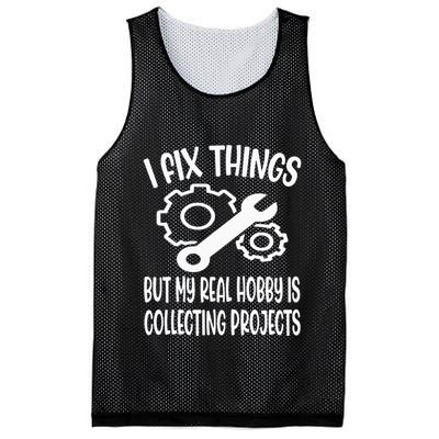 I fix things but my Hobby is Collecting Projects Mechanic Mesh Reversible Basketball Jersey Tank