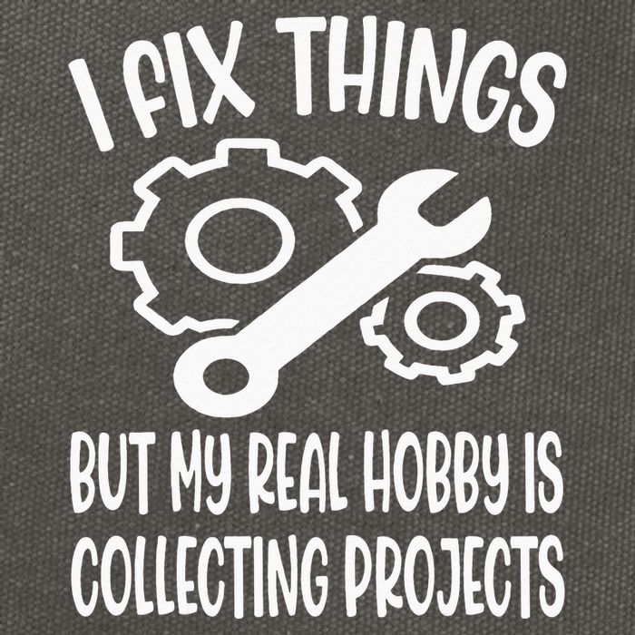 I fix things but my Hobby is Collecting Projects Mechanic Cotton Canvas Backpack