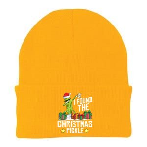 I Found The Christmas Pickle Funny Pickle Dabbing Dill Funny Gift Knit Cap Winter Beanie