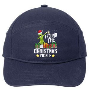 I Found The Christmas Pickle Funny Pickle Dabbing Dill Funny Gift 7-Panel Snapback Hat