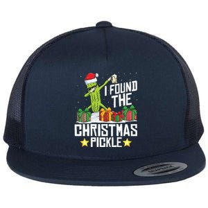 I Found The Christmas Pickle Funny Pickle Dabbing Dill Funny Gift Flat Bill Trucker Hat