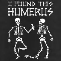 I Found This Humerus Funny Halloween Skeletons Garment-Dyed Fleece Hoodie