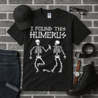I Found This Humerus Funny Halloween Skeletons Tall T-Shirt