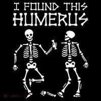 I Found This Humerus Funny Halloween Skeletons Pom Pom 12in Knit Beanie