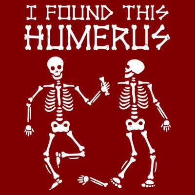 I Found This Humerus Funny Halloween Skeletons T-Shirt