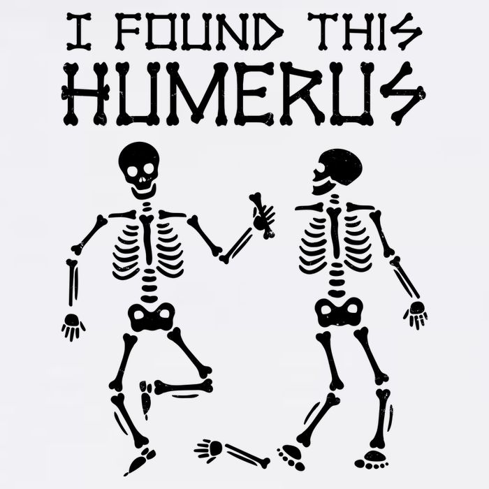 I Found This Humerus Funny Halloween Skeletons Garment-Dyed Sweatshirt