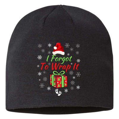 I Forgot To Wrap It Adult Humor Christmas Pregnancy Reveal Christmas Baby Sustainable Beanie