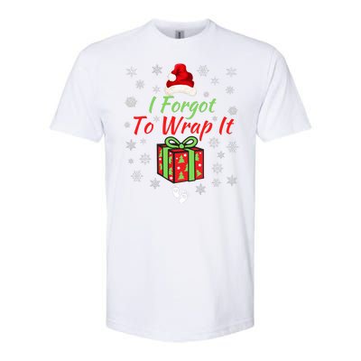 I Forgot To Wrap It Adult Humor Christmas Pregnancy Reveal Christmas Baby Softstyle® CVC T-Shirt