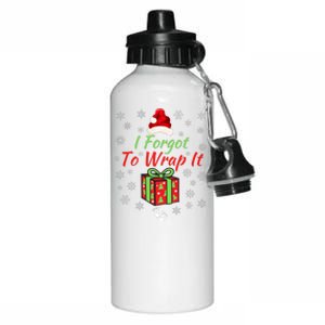 I Forgot To Wrap It Adult Humor Christmas Pregnancy Reveal Christmas Baby Aluminum Water Bottle