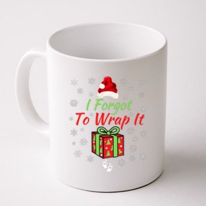 I Forgot To Wrap It Adult Humor Christmas Pregnancy Reveal Christmas Baby Coffee Mug