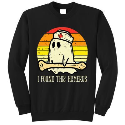 I Found This Humerus Funny Halloween Nurse Fall Scrub Sweatshirt