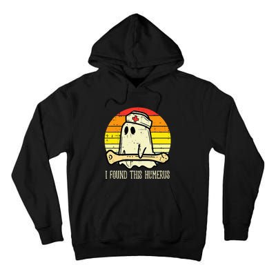 I Found This Humerus Funny Halloween Nurse Fall Scrub Tall Hoodie