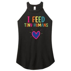 I Feed Tiny Humans Funny Lunch Lady Women's Perfect Tri Rocker Tank