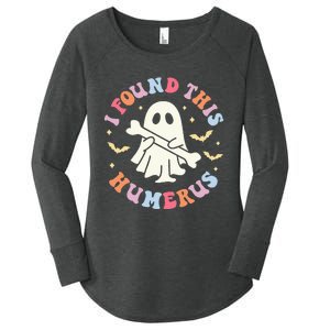 I Found This Humerus Pun Joke Humorous Halloween Costume Women's Perfect Tri Tunic Long Sleeve Shirt