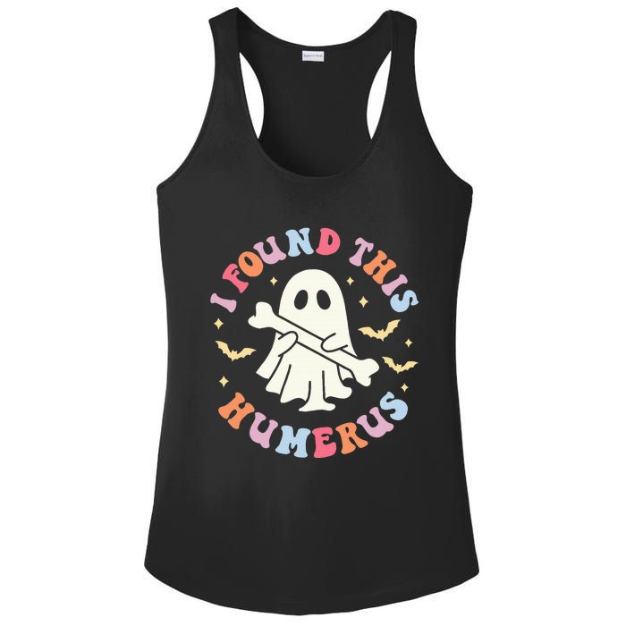 I Found This Humerus Pun Joke Humorous Halloween Costume Ladies PosiCharge Competitor Racerback Tank