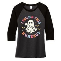 I Found This Humerus Pun Joke Humorous Halloween Costume Women's Tri-Blend 3/4-Sleeve Raglan Shirt