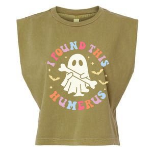 I Found This Humerus Pun Joke Humorous Halloween Costume Garment-Dyed Women's Muscle Tee