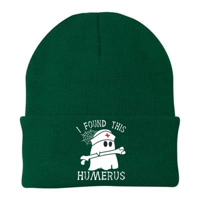 I Found This Humerus Funny Ghost Nurse Halloween Knit Cap Winter Beanie