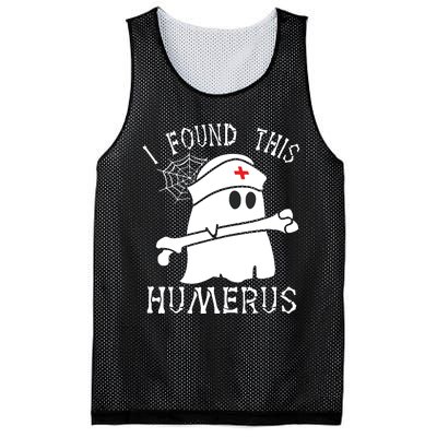 I Found This Humerus Funny Ghost Nurse Halloween Mesh Reversible Basketball Jersey Tank