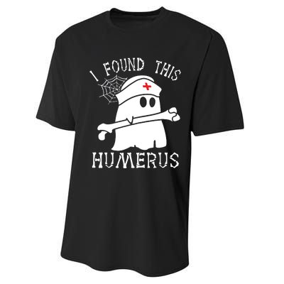 I Found This Humerus Funny Ghost Nurse Halloween Performance Sprint T-Shirt